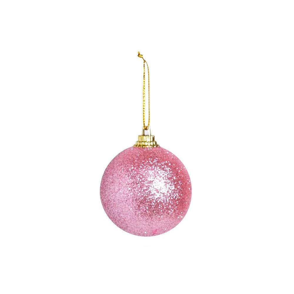 Kit Bolas de Natal Glitter 5cm - Cores - 06 unidades - Cromus