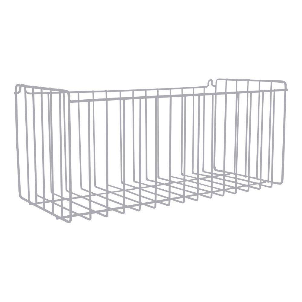 Cesto Aramado de Parede N4 Branco Organizador Lavanderia Produtos Limpeza Cozinha Fruteira Quarto