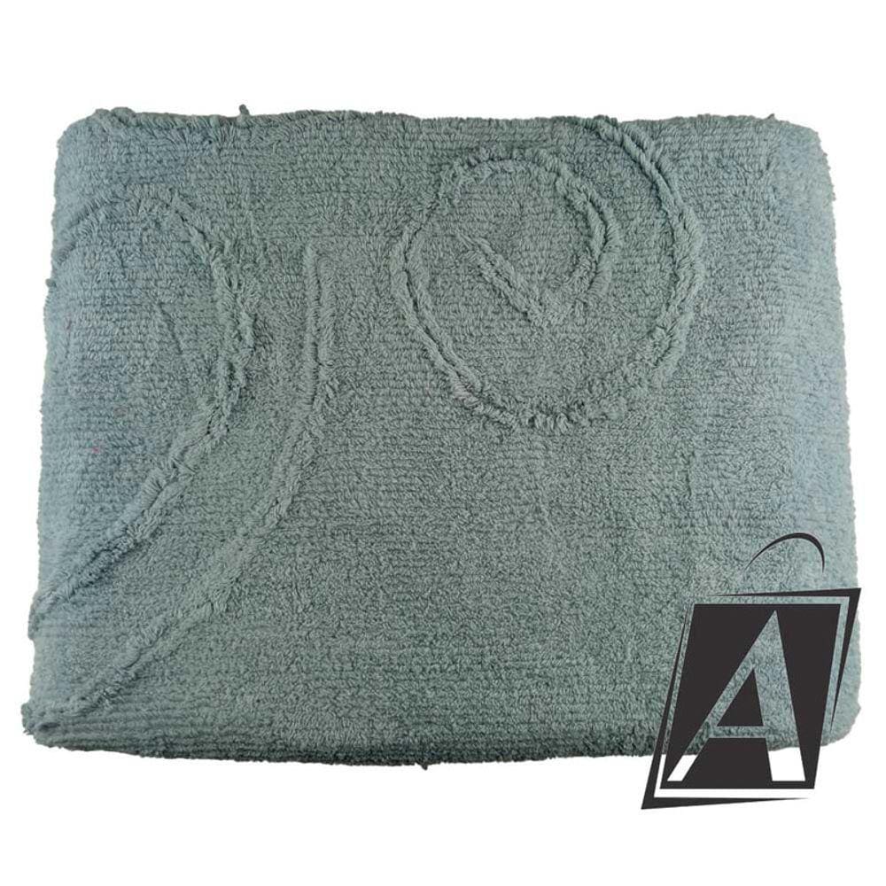 Colcha Chenille Copacabana Queen Cinza Claro