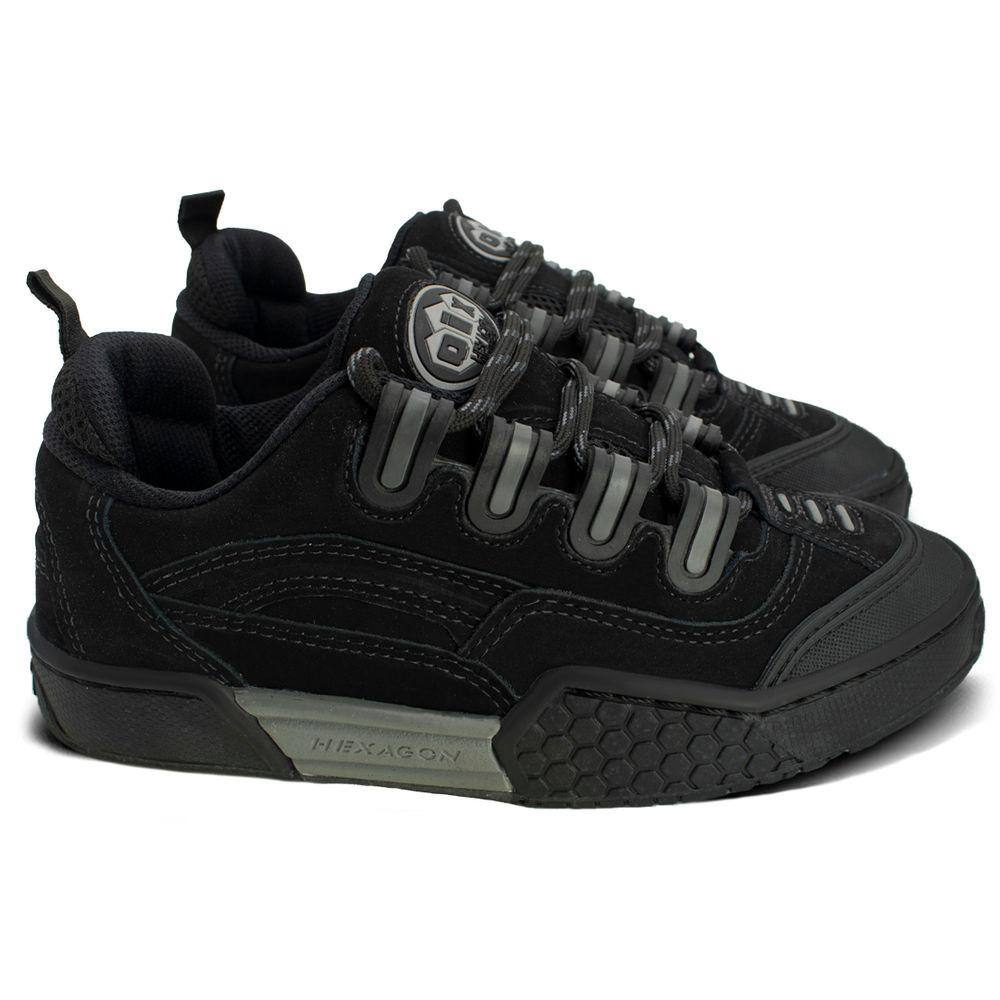 Tênis Qix Hexagon Preto Cinza Nobuck | Extra