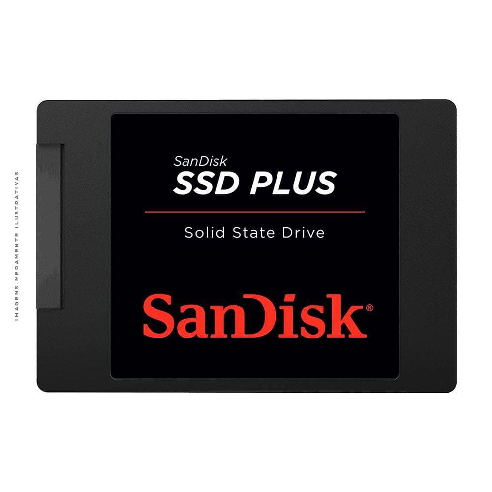 SSD Sandisk Plus, 240GB, SATA, Leitura 530MB/s, Gravação 440MB/s - SDSSDA-240G-G26
