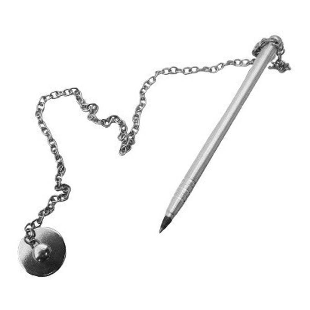 Caneta Fixa Com Corrente P/ Balcão Mesa Tipo Moeda