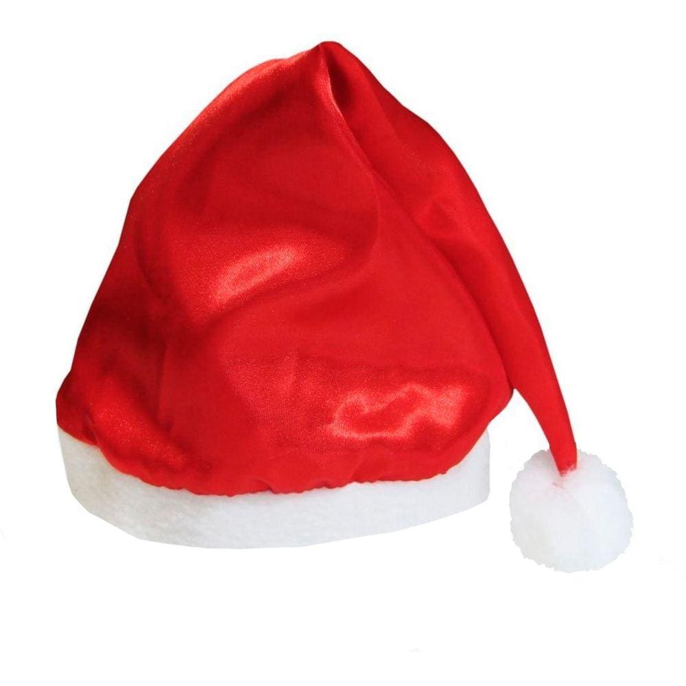 Kit 8 Touca Natalina Gorro Noel Vermelho Branco 37 cm