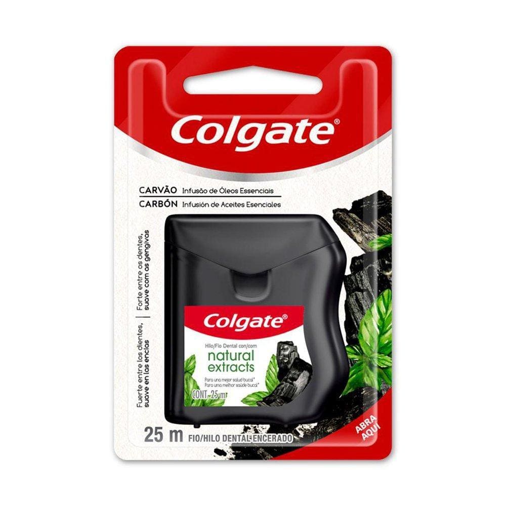 Fio Dental Colgate Natural Extracts Carvão 25m