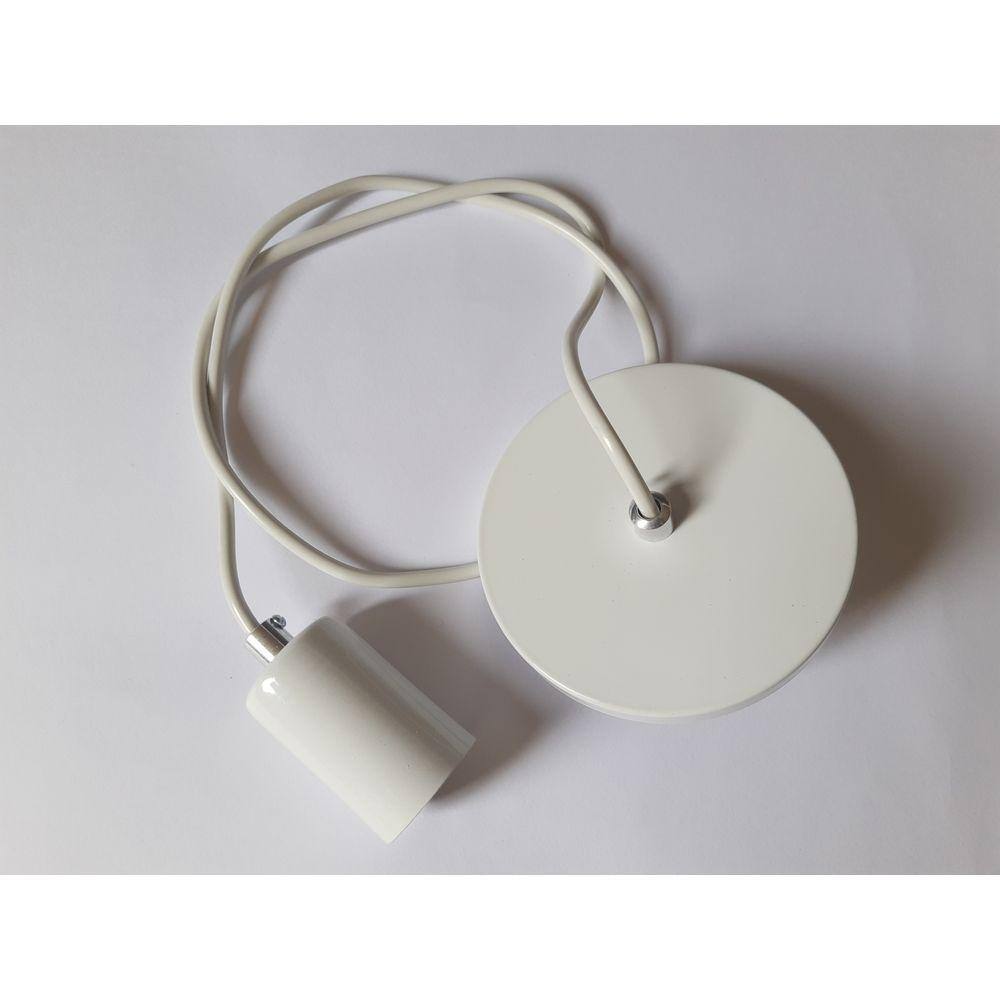 Kit luminaria pendente kit 2 luminaria pendente branca redonda Extra