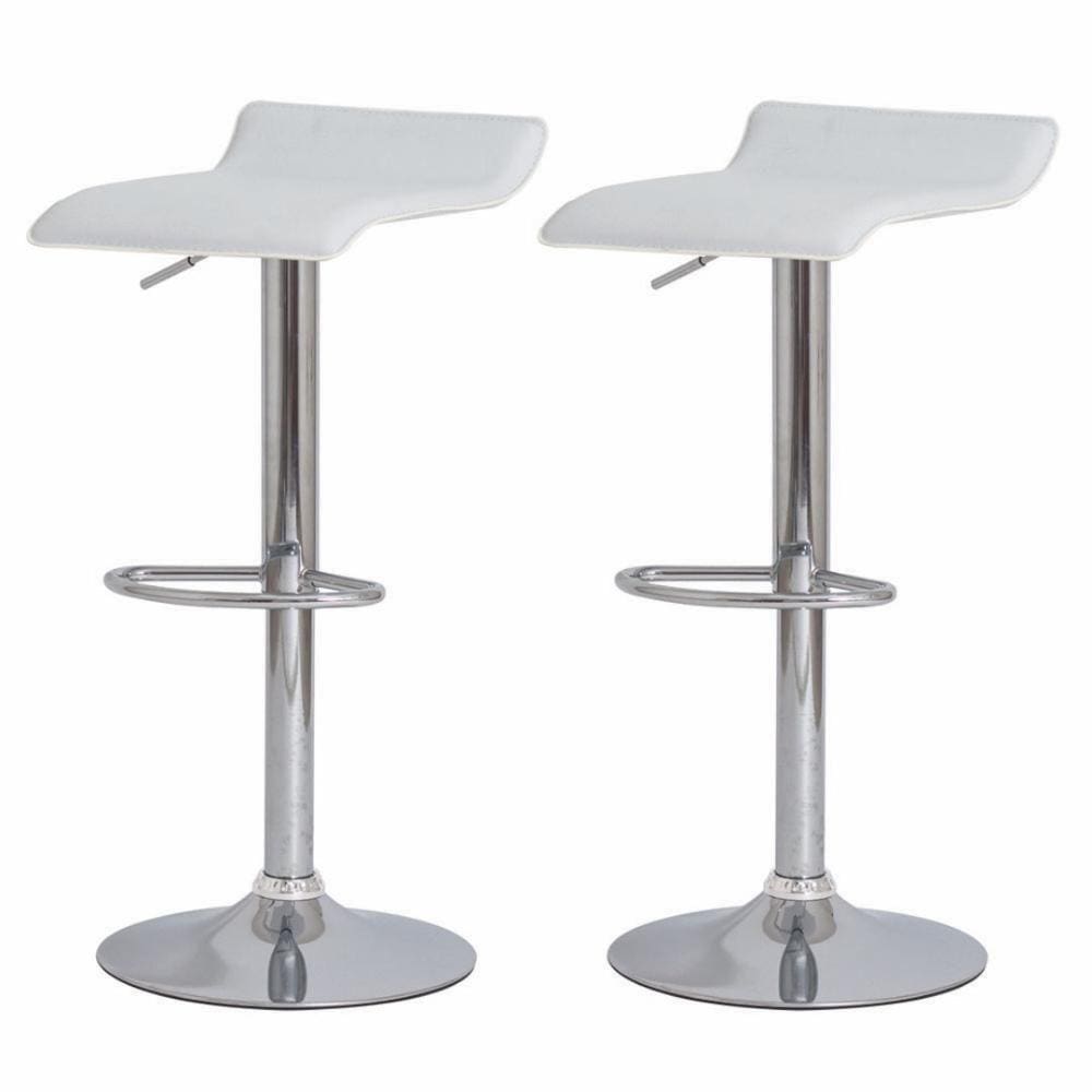 2 Banquetas Estofadas Confortável Belo Horizonte Branco