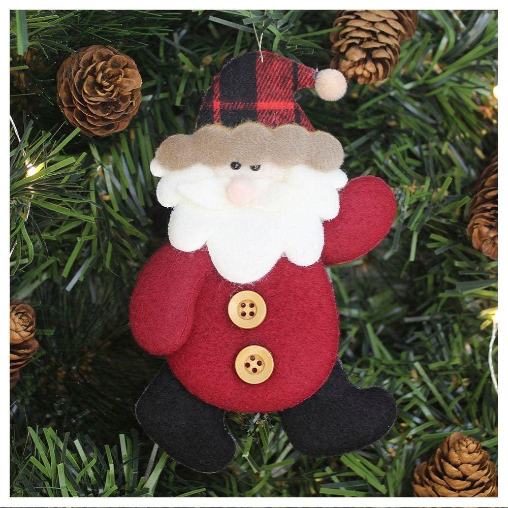 Kit 10 Enfeites Árvore De Natal Pendente Papai Noel 14,5cm