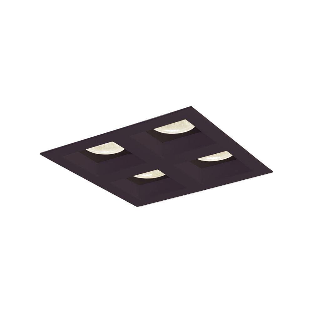 Spot de Embutir Newline Flat para 4 Lâmpadas AR70 GU10 Bivolt Preto