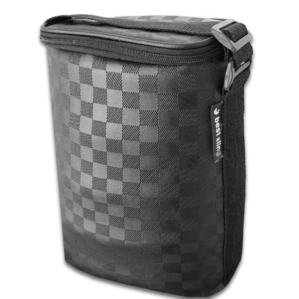Bolsa Térmica Para Bebidas Suporta 4kg Wine Bag Porta 2 Garrafas e Taças de Vinho Com Alça de Ombro
