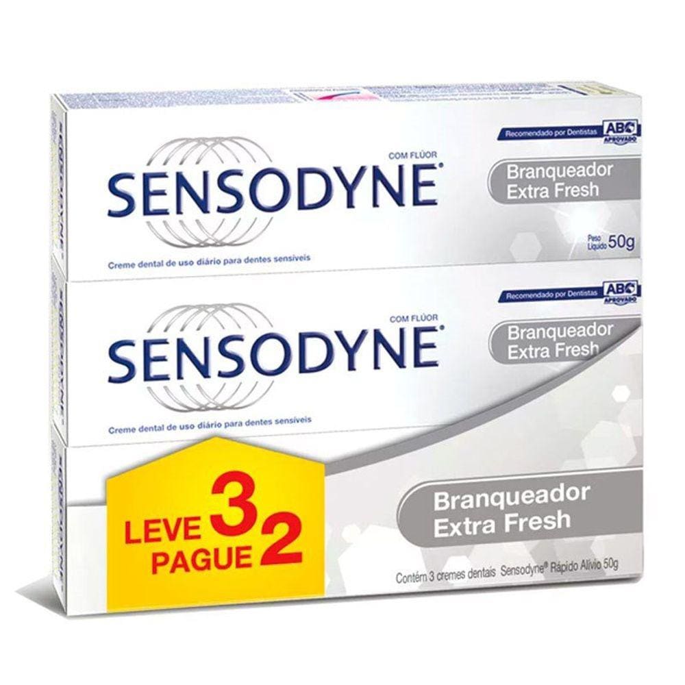 Kit Sensodyne Extra Fresh 50G Leve 3 Pague 2