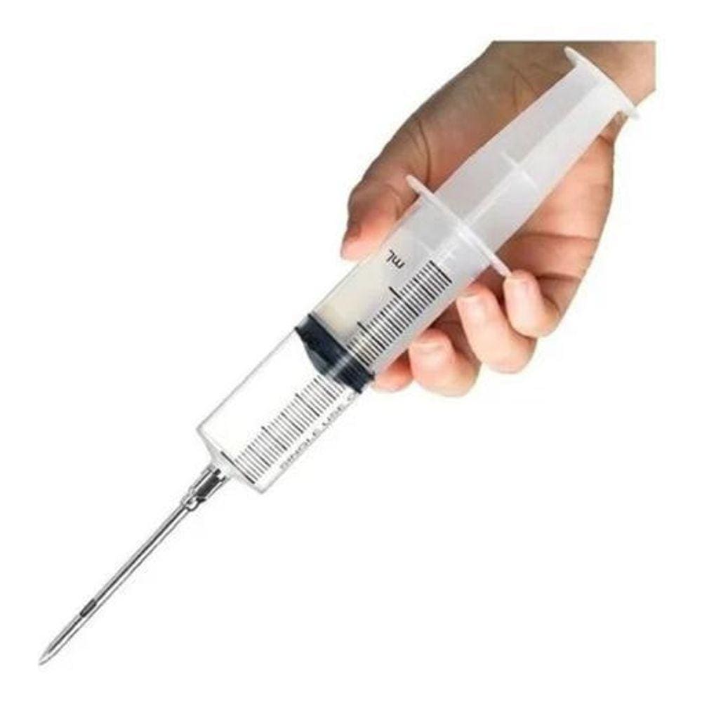 Injetor De Temperos Seringa Agulha Injetar Temperos 60Ml