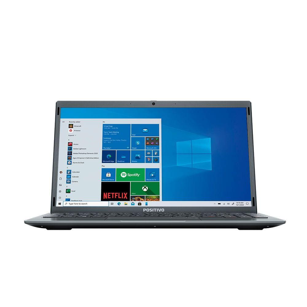 Notebook Positivo Motion Q464c Intel® Atom® QuadCore™ Windows 10 Home 14,1`` - Cinza