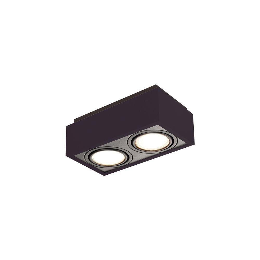 Spot de Sobrepor Newline Box para 2 Lâmpadas AR111 GU10 Bivolt Preto