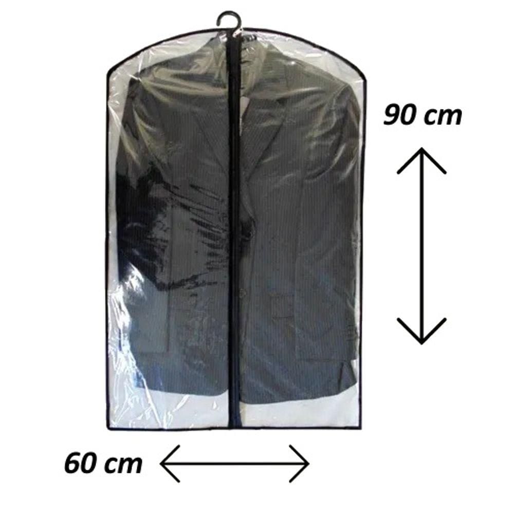 Capa Protetora de Roupa Com Zíper Kit 5 Peças Proteção Terno Vestido Roupas