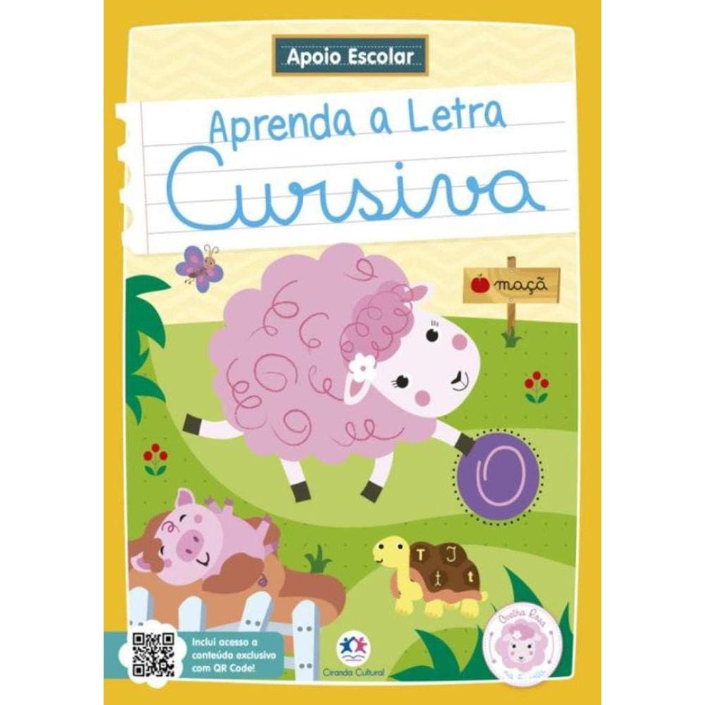Apoio Escolar - Aprenda A Letra Cursiva - Ovelha Rosa Na Escola