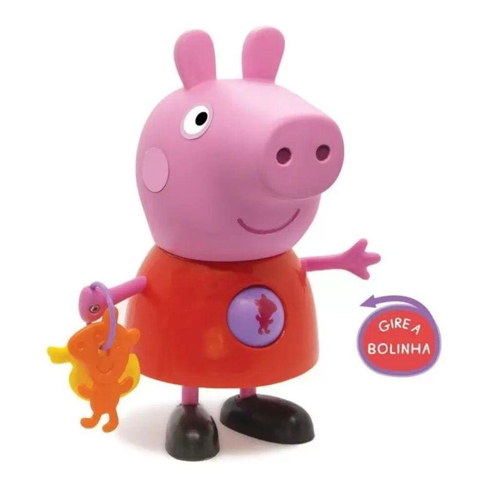 Boneca Peppa Pig Gira Bolinha 24 Cm - Elka