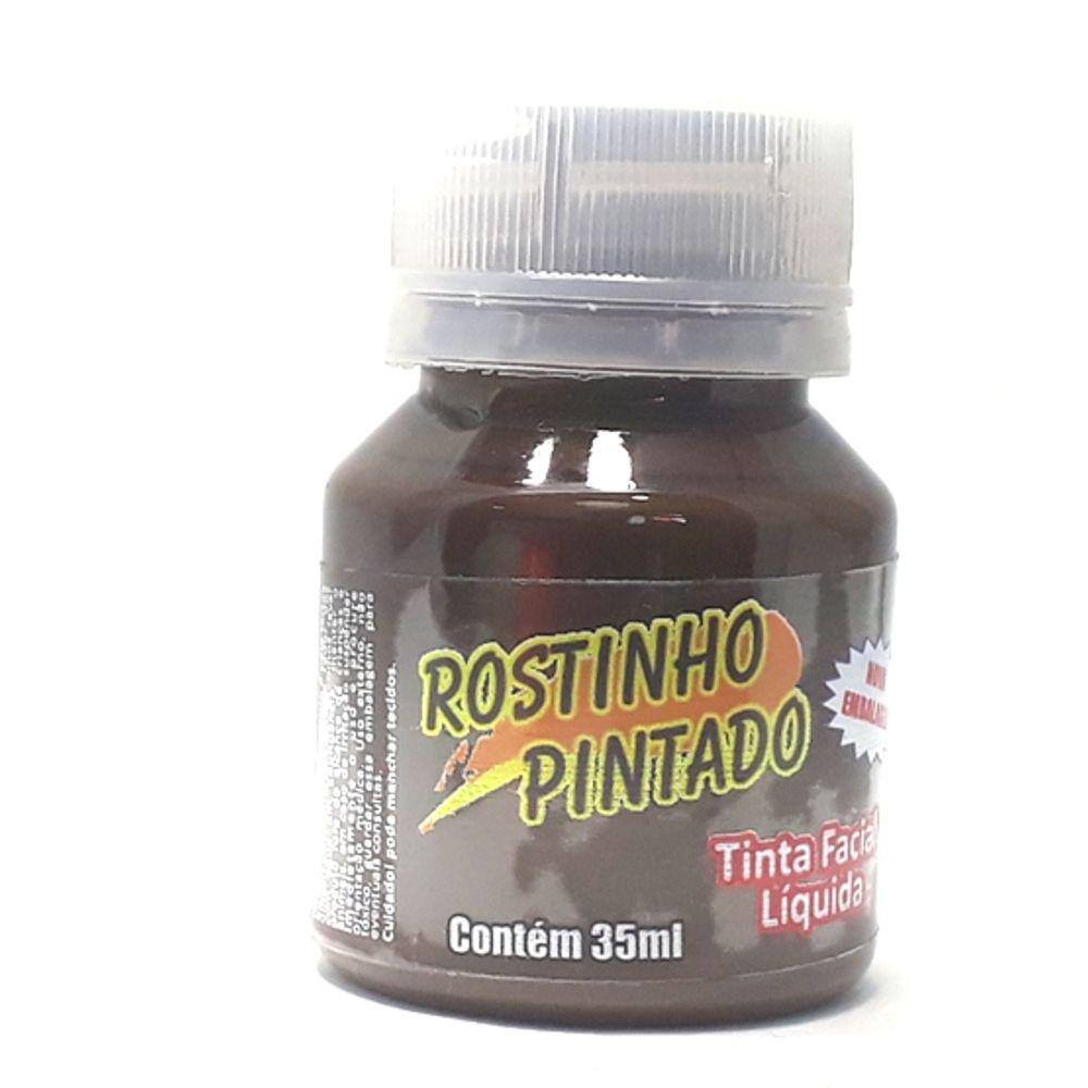 Tinta para pintar o rosto liquida Marrom de 35 ml