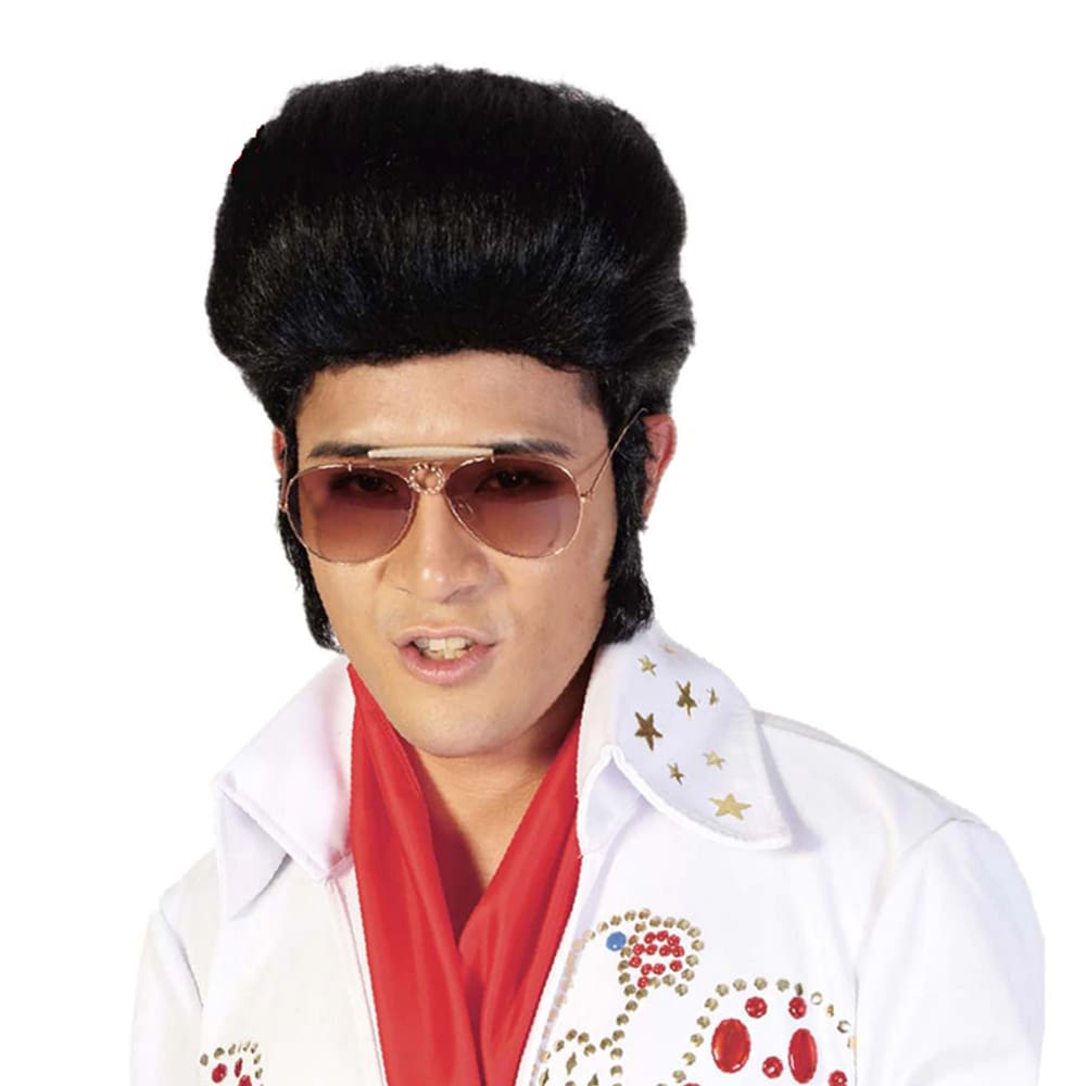 Fantasia Peruca Elvis Cosplay Festas Eventos