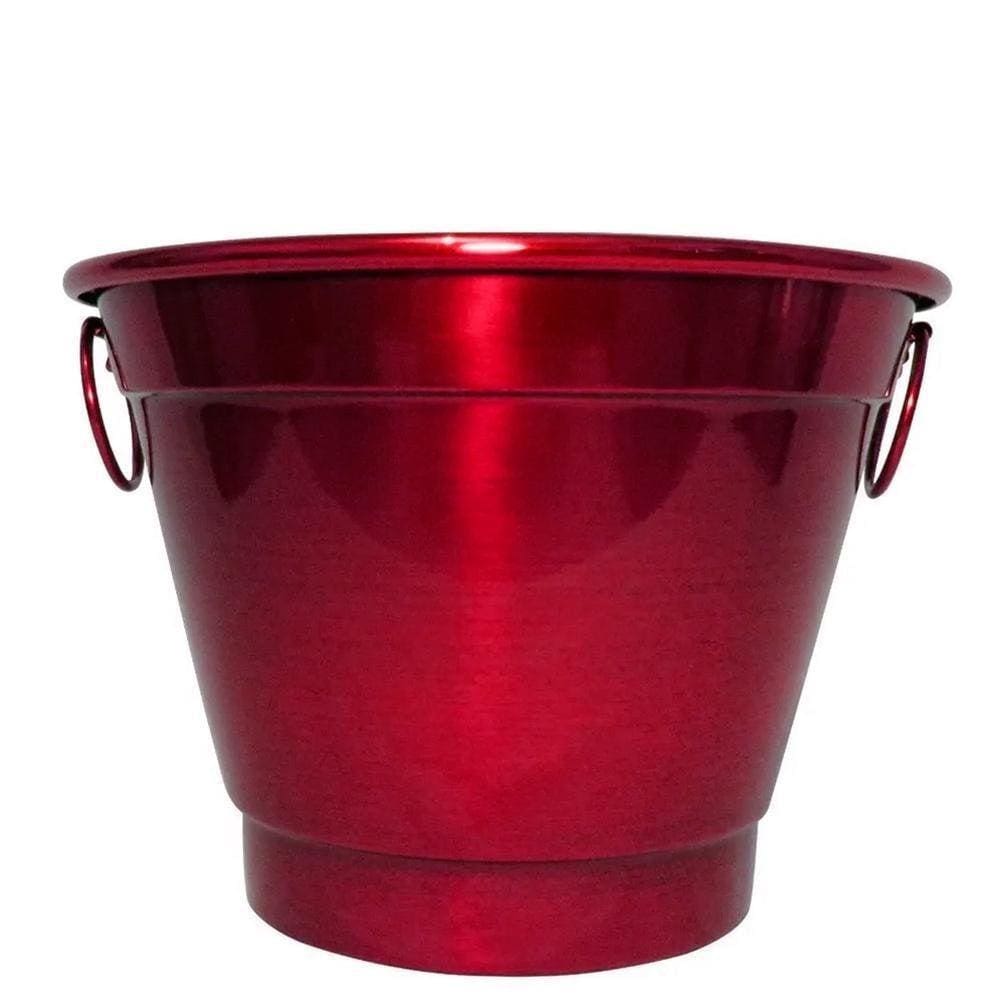 Balde De Gelo E Cerveja Térmico Em Alumínio 6,5L Vermelho