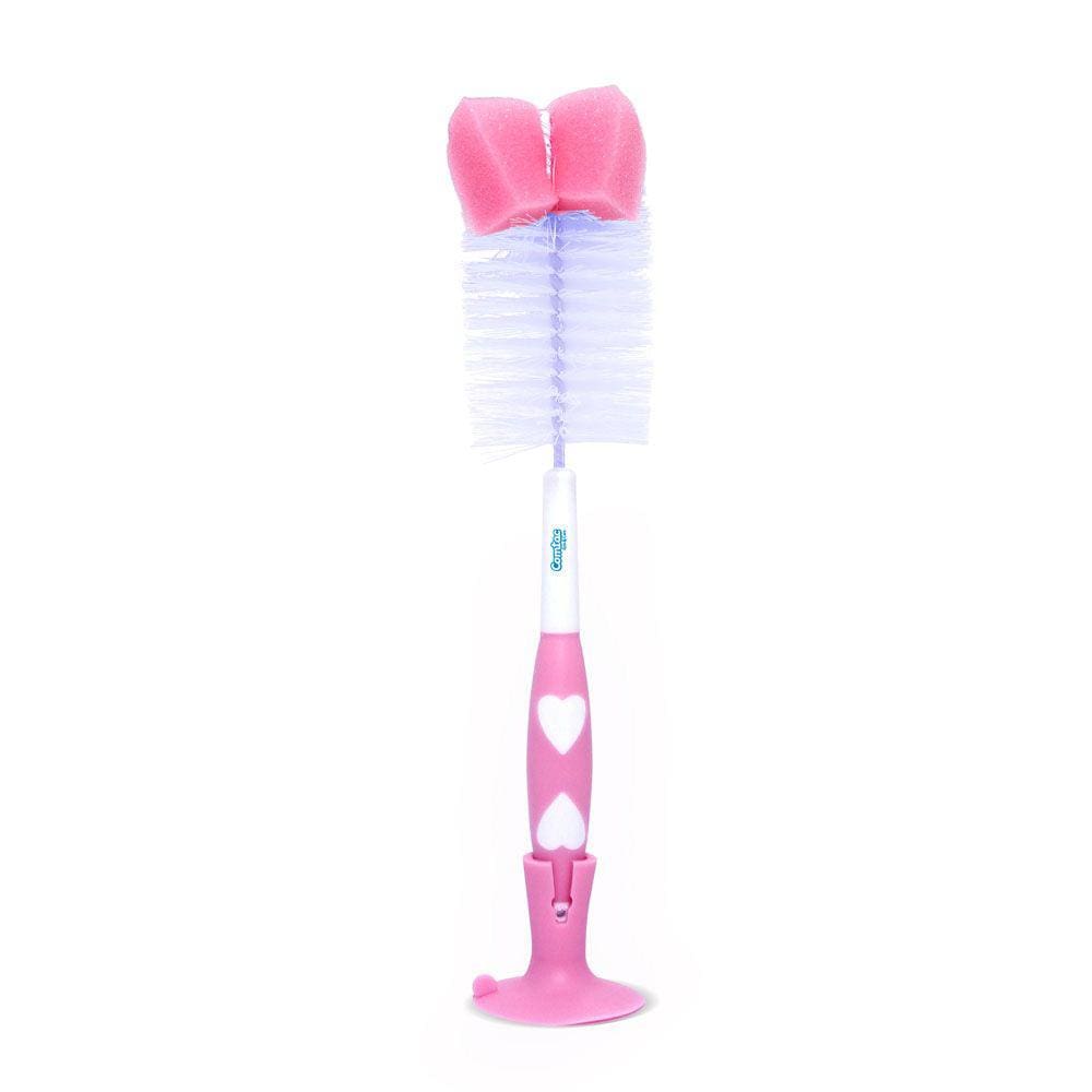 Escova Para Mamadeiras e Bicos Rosa Comtac Kids