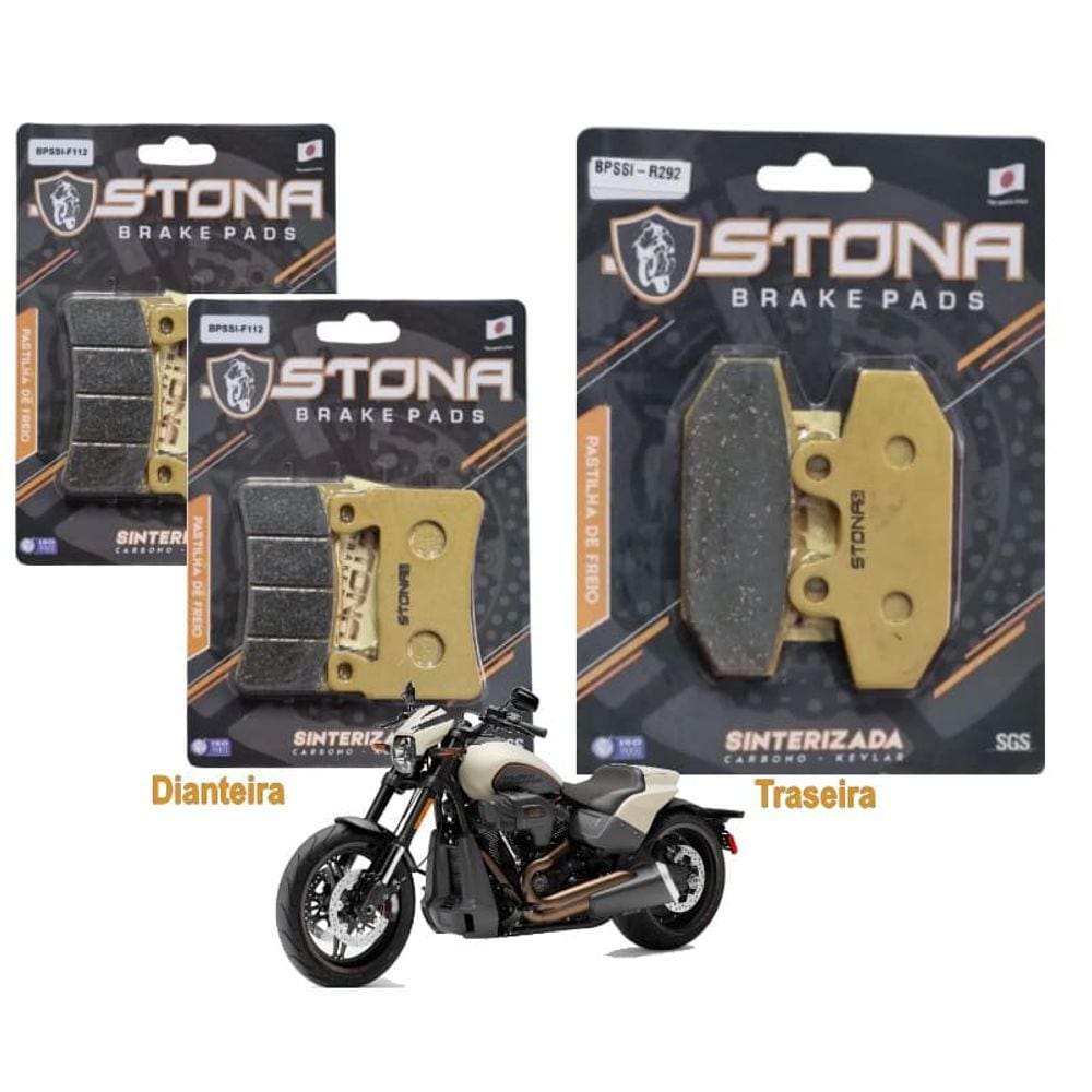 Jogo pastilha freio Stona D/T Harley FXDR 114 1870 2019+