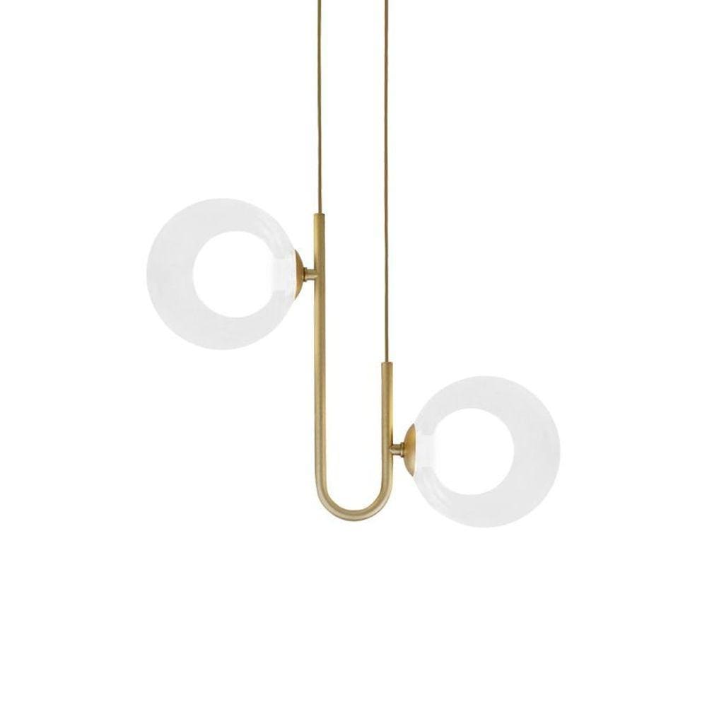 Lustre Pendente Quality Orbit II 1553 Dourado / Transparente G9 Bivolt