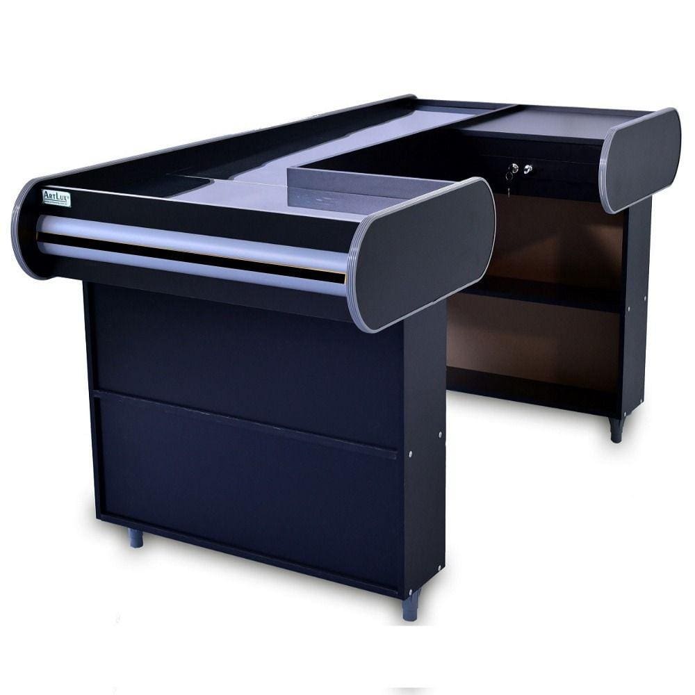 Check Out 180 Dark Preto Artlux Corredor Inox Padrão F Preto