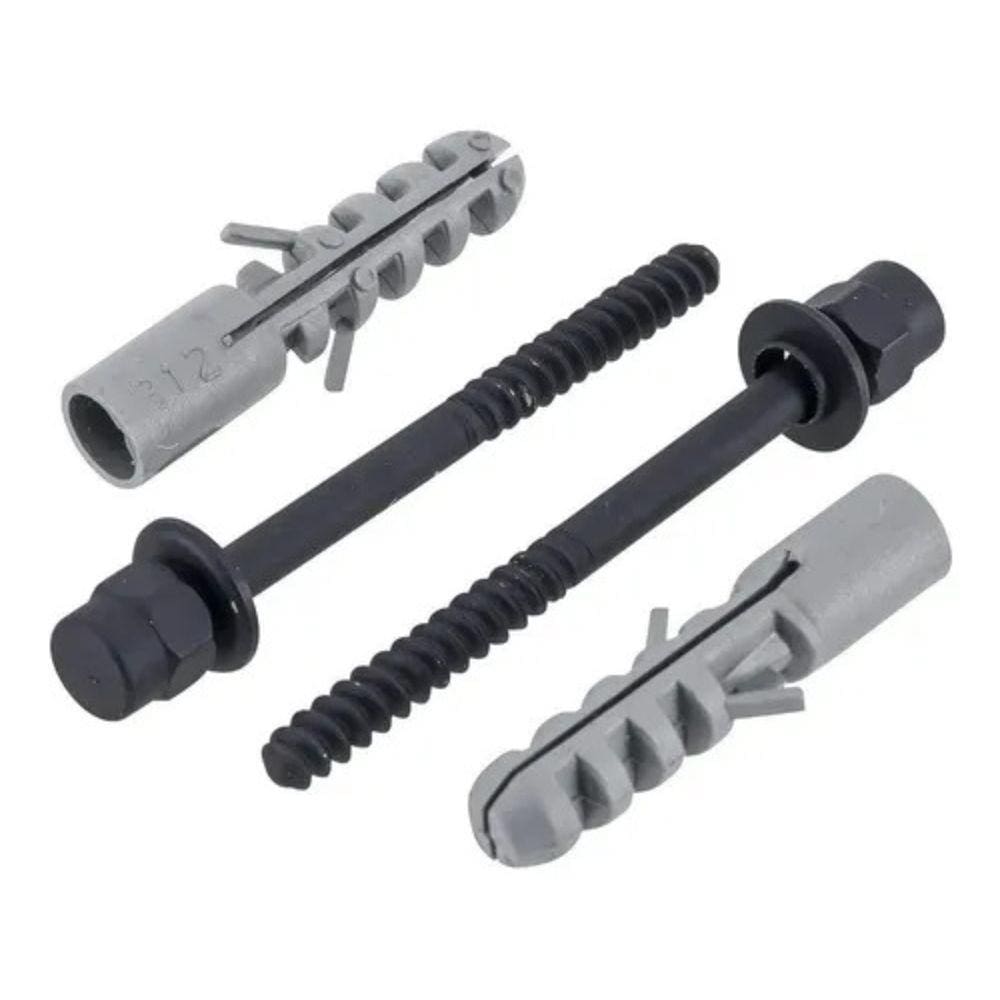 Par Parafuso Fixação De Vaso Bucha 10Mm Preto Fosco Fani 130 Bk