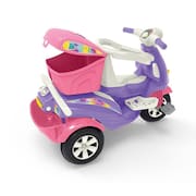 Triciclo Passeio/ Pedal Com 2 Lugares Moto Infantil Calesita Cor Verde E  Laranja