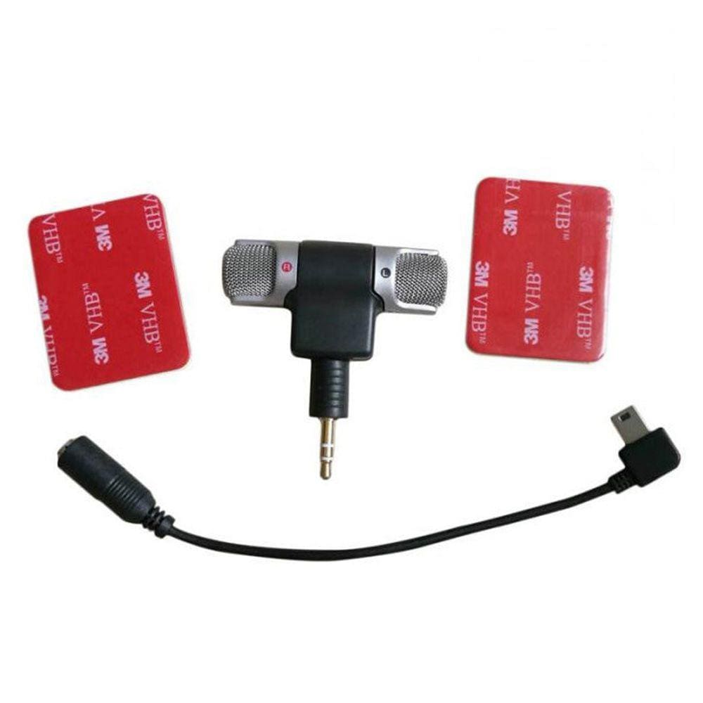 Microfone Externo + Cabo Adaptador e Adesivo GoPro Hero 3,3+,4