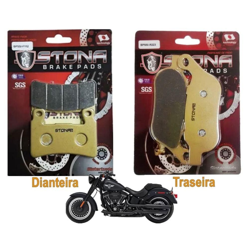 Kit pastilha freio Stona D/T HD FLS Softail Slim 1690 2016