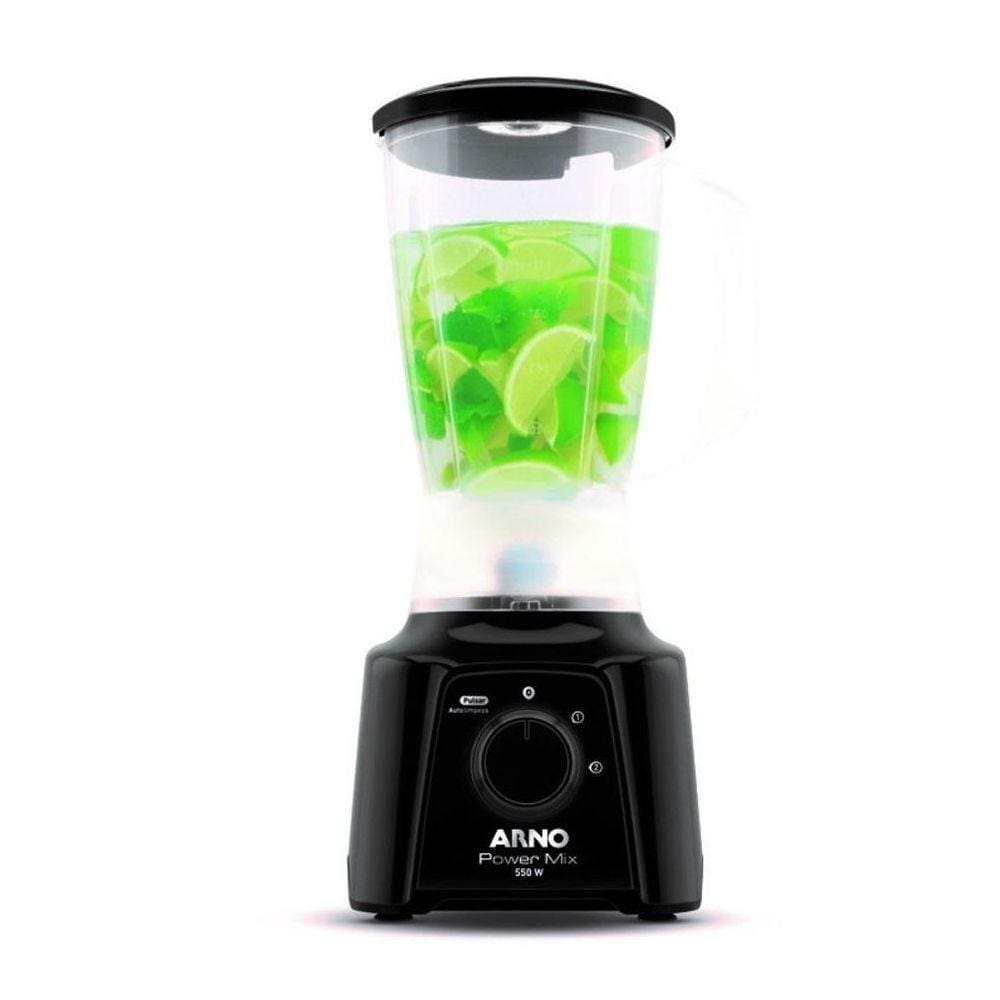 Liquidificador Lq10 Power Mix 2 Velocidades E Pulsar 550w De Potência Arno Preto 220V
