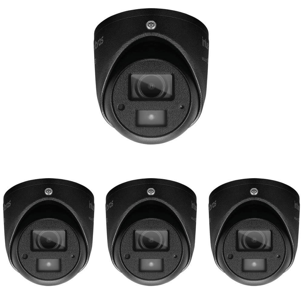 Kit 4 Câmeras Multi HD 2 Megapixels 2.8mm 20m VHD 3220 MINI D Intelbras
