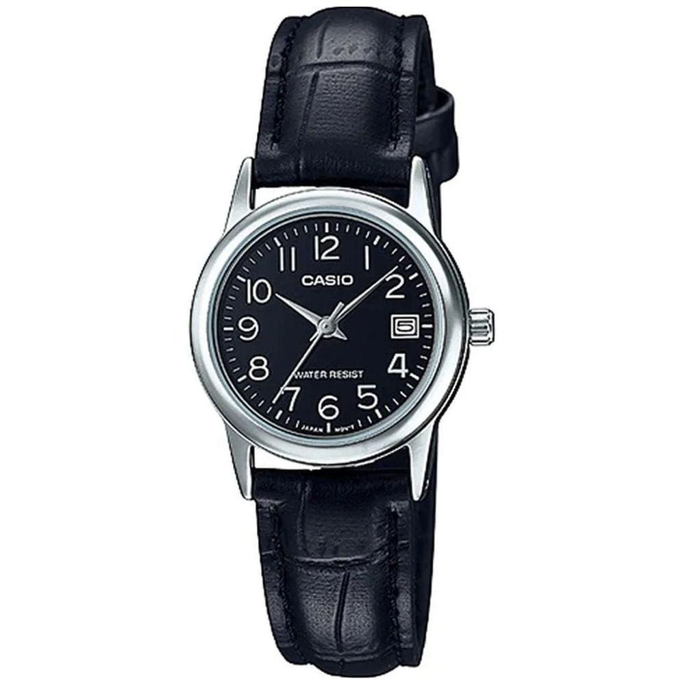 Relógio Casio Feminino Analógico Couro Prata LTP-V002L-1BUDF
