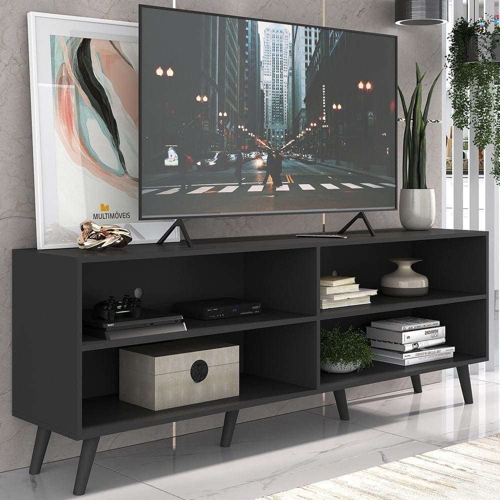 Rack Para Tv 75" Retrô Jazz Mp1017 Preto