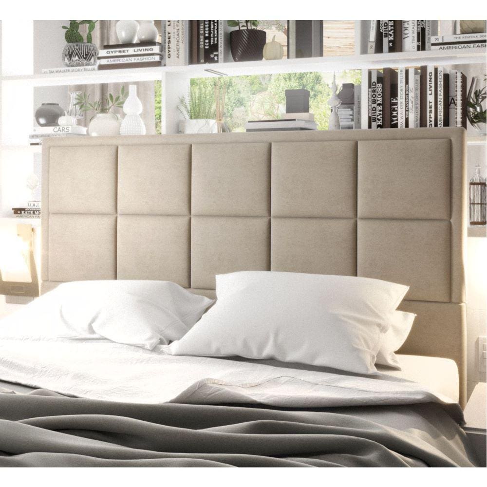 Cabeceira Para Cama Box Queen Veludo Pastel Malibu Viero Móveis