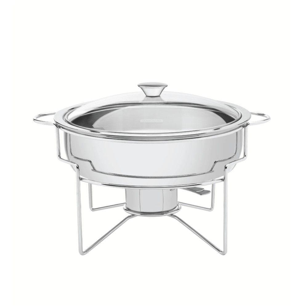 Rechaud Redondo 4,3 L Em Aço Inox Banho Maria