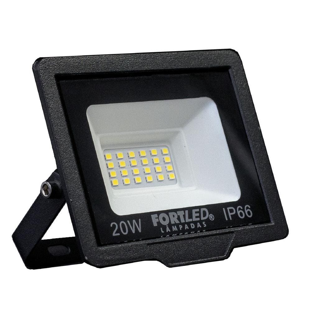 Refletor de Led 20W Luz Branca 110/220V 25.000h Fortled