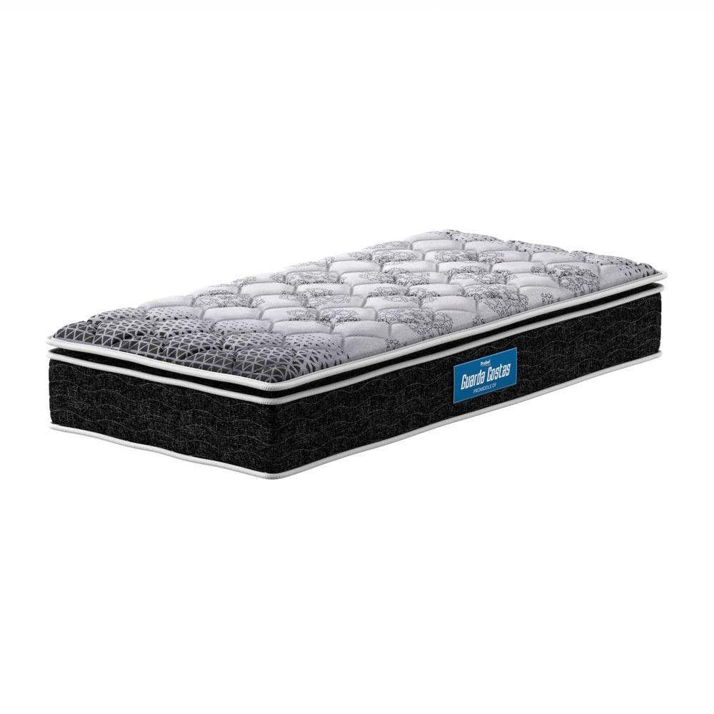 Colchão Solteiro Espuma D28 Guarda Costas 88x188x30cm Preto Branco Probel