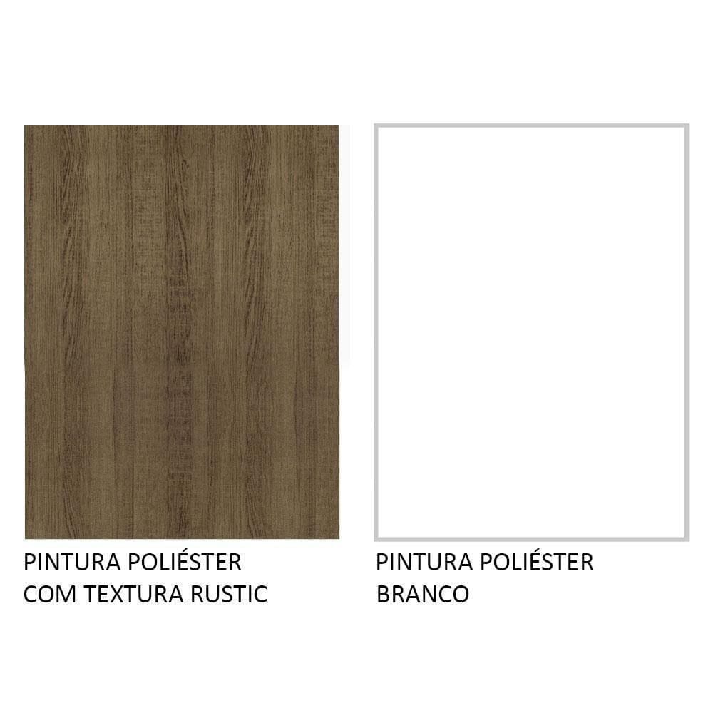 Armário De Cozinha Completa 330cm Rustic/Branco