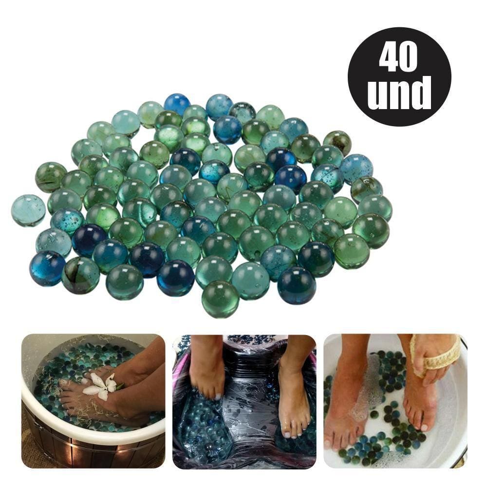 40 Bolinha Gude Terapêutica Escalda Pés Relaxante Resistente