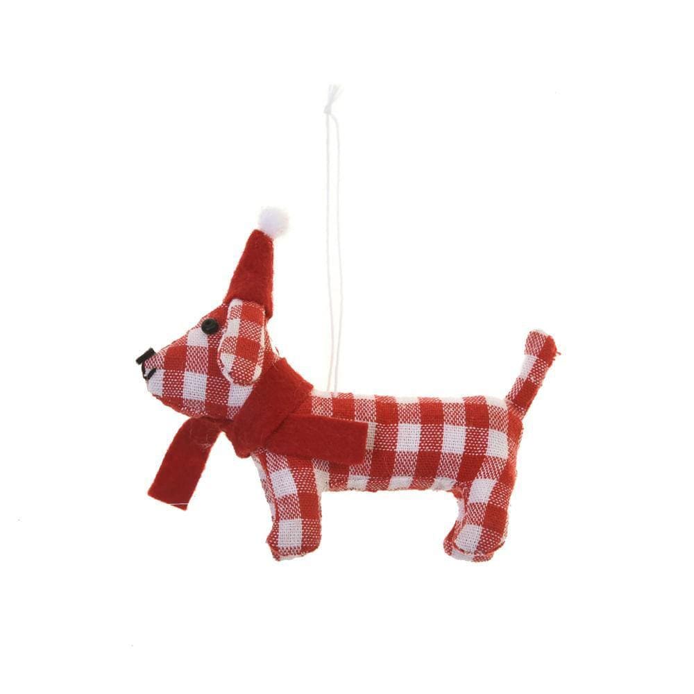 Enfeite Natal Pend Cachorro Vrm/bco Tec 10x4x11cm 1106029