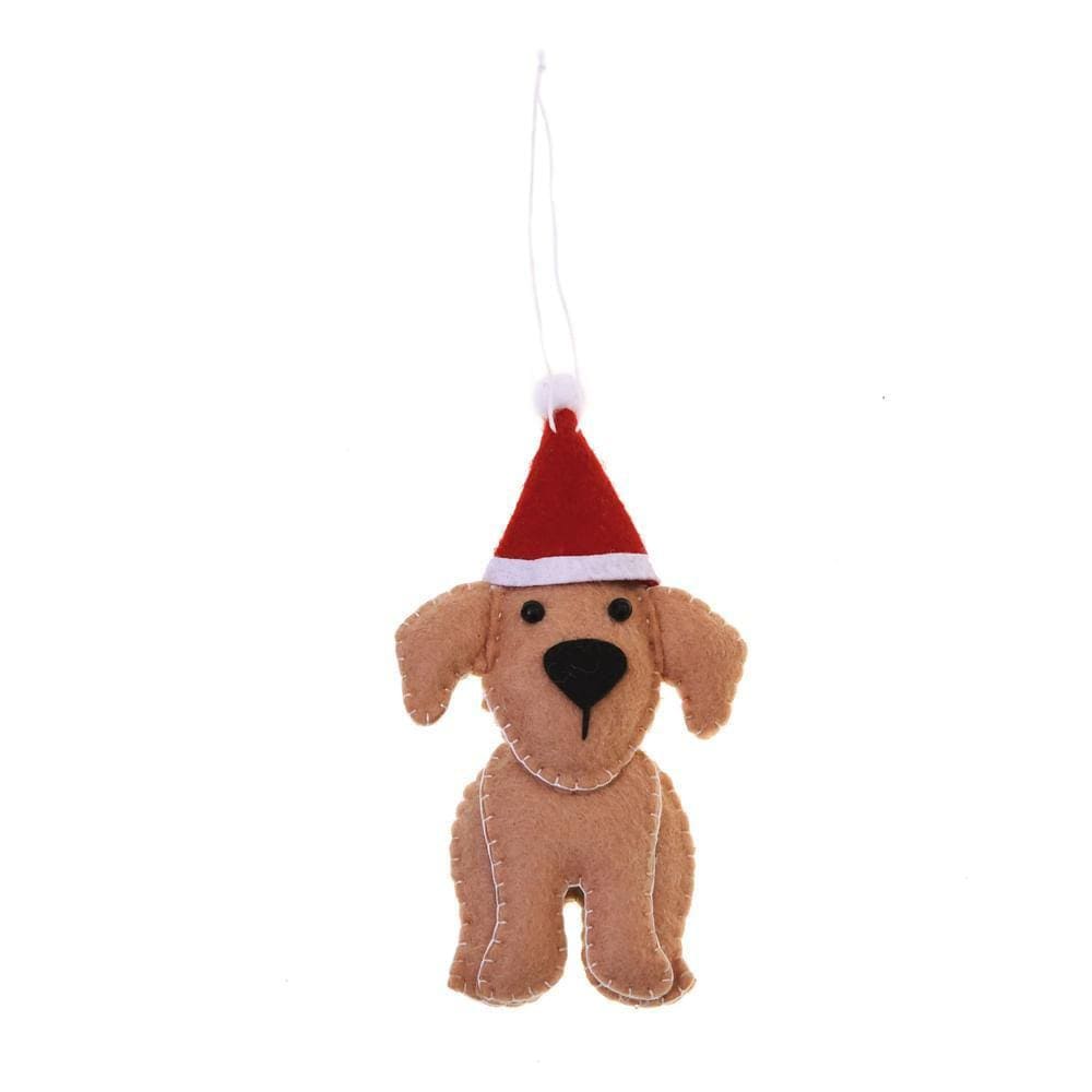 Enfeite Natal Pend Cachorro Marrom C/noel 12x7x2cm 1106025