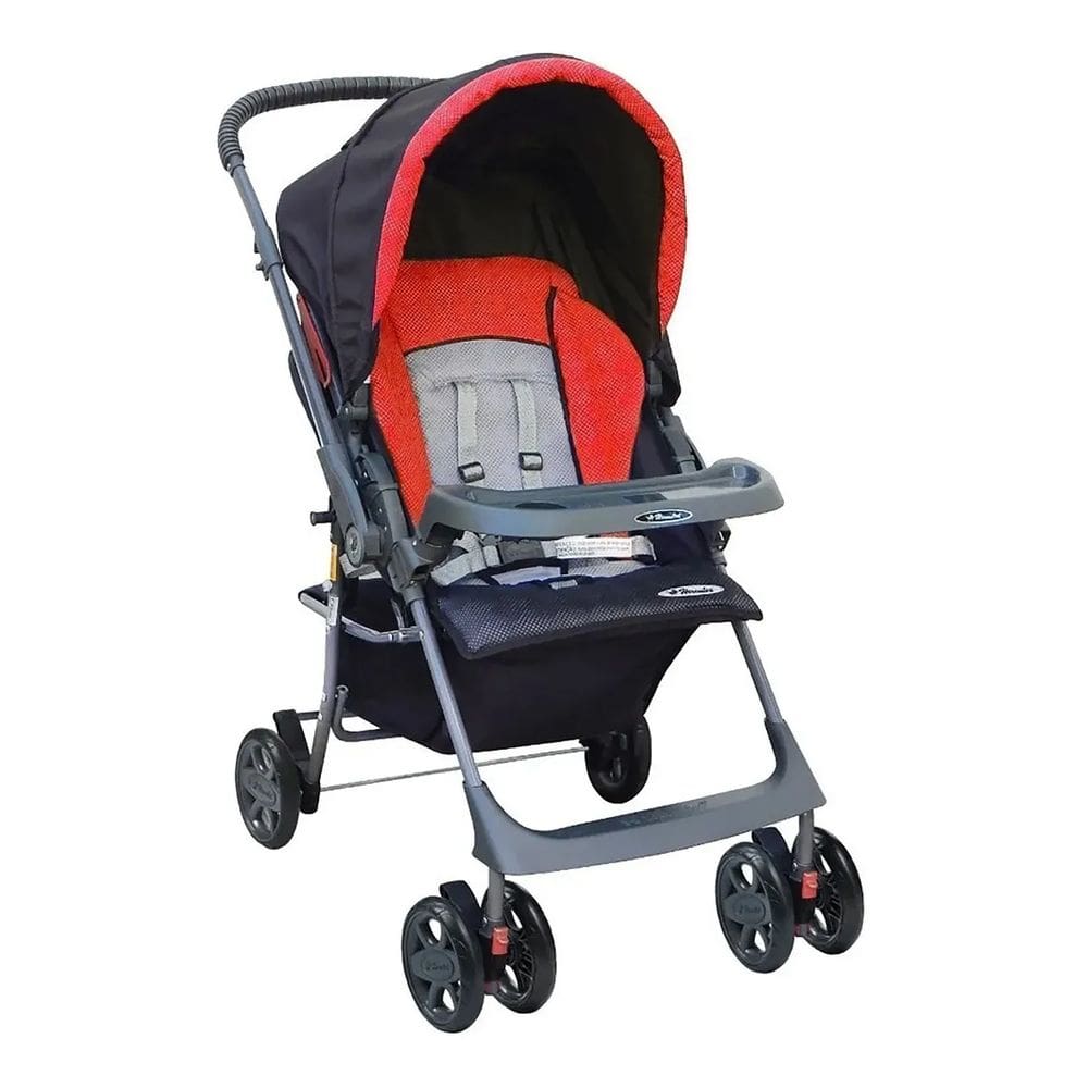 Carrinho de bebê Topázio para passeio reclinável com 5 posições, cabo reversível - Hércules