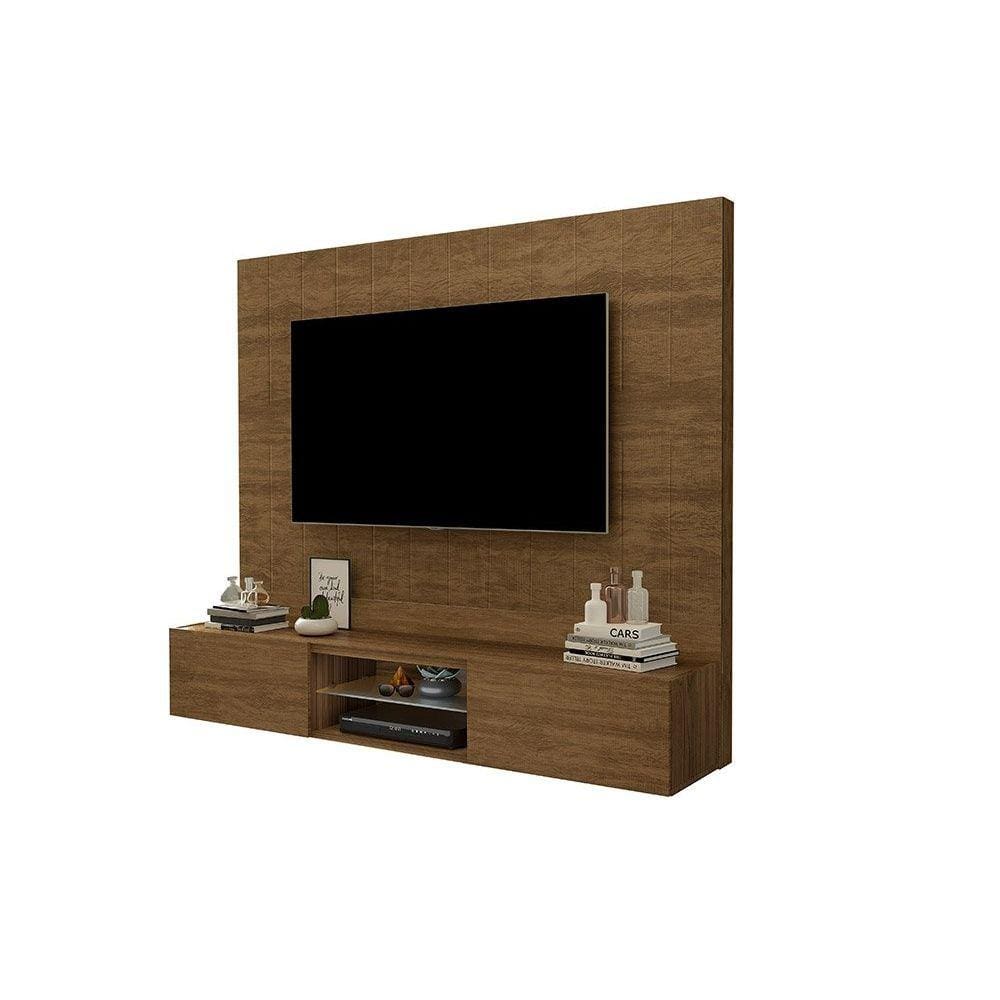 Painel para TV 75" com Nichos Conquest Malbec - Luapa
