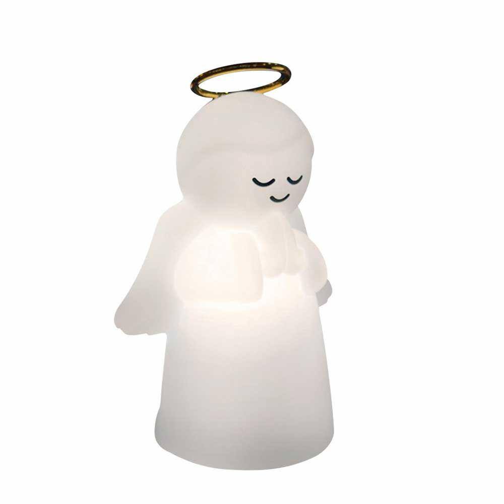 Luminária Infantil - Led e Fluorescente - Anjo - Branca - DecorFun