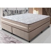Cama Box Super King (Colchão + Box) 193x203x60 de Molas Ensacadas Cama inBox Smart Gold Bege