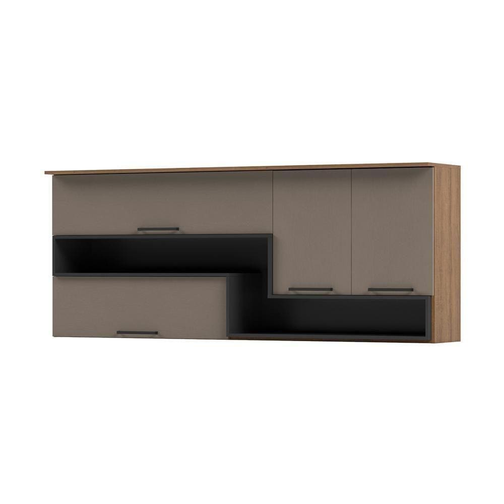 Armário De Cozinha Aéreo 200cm Cr6198 fumê