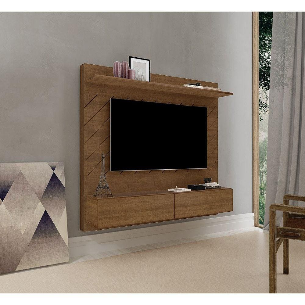 Painel para TV 60" com Prateleira Meline Malbec - Luapa