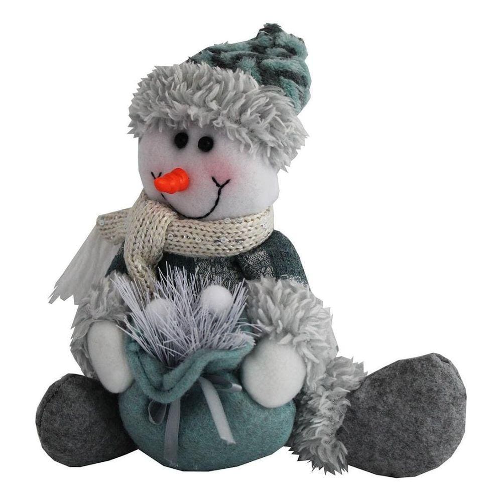 Enfeite De Natal Papai Noel Pelúcia Boneco De Neve Grande